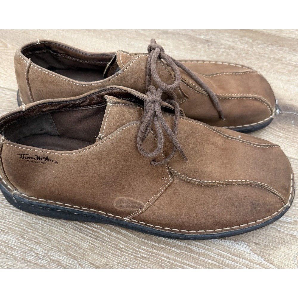 Thom McAn Oxford‎ Shoes Mens 12 Brown Leather Lace Up Casual Dress - Picture 5 of 7